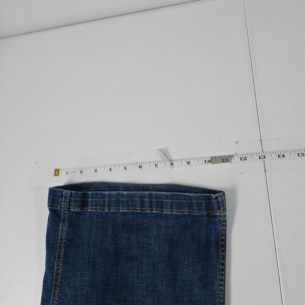 Flamingals Women 2XL Dark Wash Distressed Wide Leg Jeans 203901XHY High Rise - Picture 6 of 9